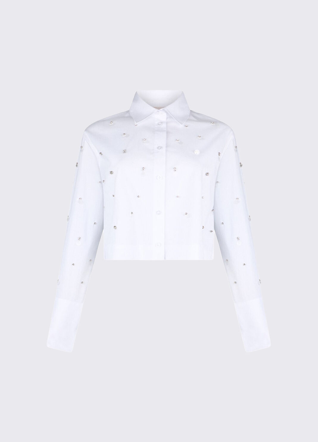 Boxy shirt with bejewelled embellishment white Liu Jo - large image number 6