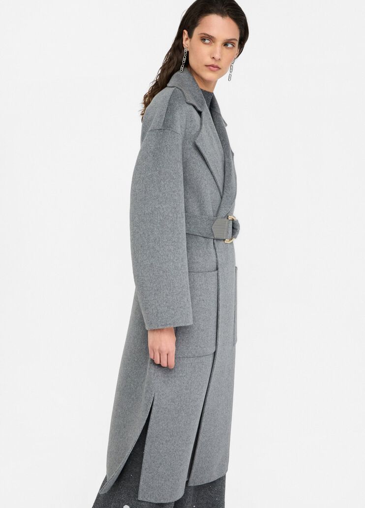 Cappotto in lana con cintura grigio Liu Jo - medium Cappotto in lana con cintura grigio Liu Jo - medium