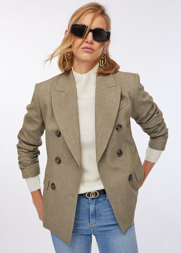 Double-breasted blazer  asparagus Liu Jo - large image number 0