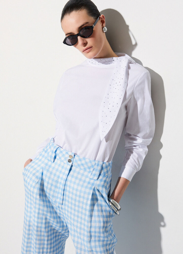 Bluse mit gro&szlig;er Schleife Wei&szlig; Liu Jo - medium