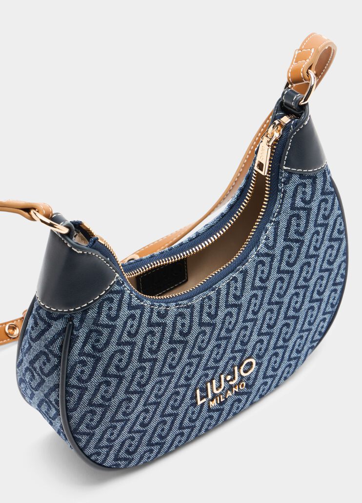 Sac hobo petit format bleu foncé Liu Jo - large image number 5