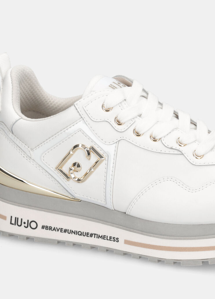 Leather platform sneakers white Liu Jo - medium