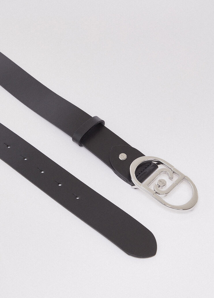 Leather belt black/silver Liu Jo - large image number 3