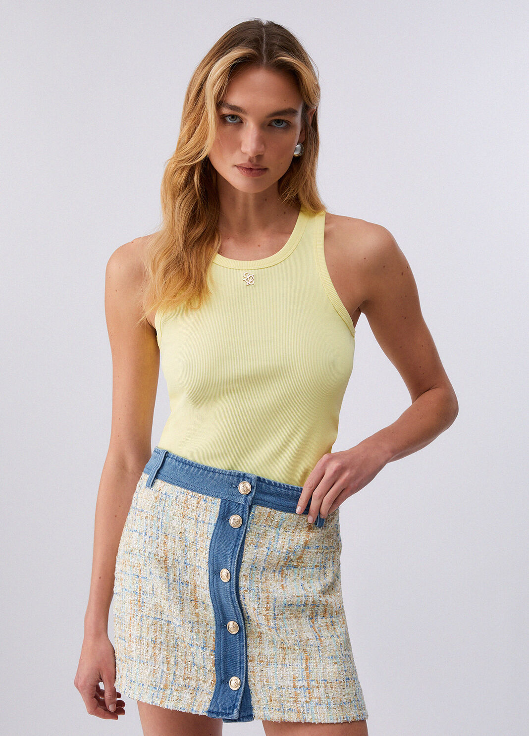Top with mini logo yellow Liu Jo - large image number 0