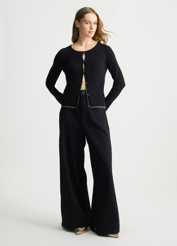 Cardigan avec boutons fantaisie noir Liu Jo - medium