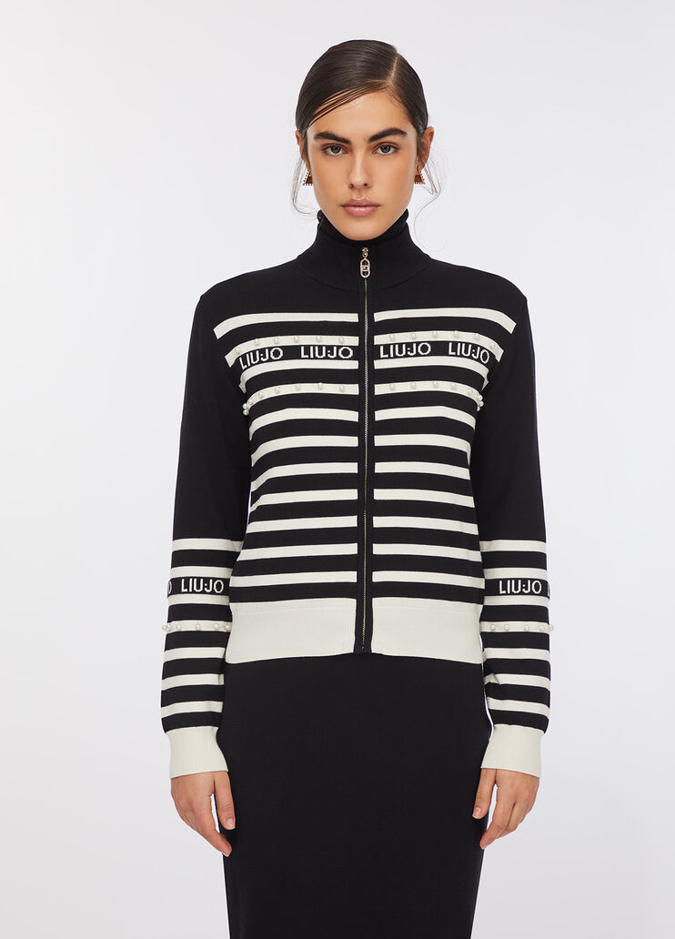 Striped cardigan black Liu Jo - large image number 0