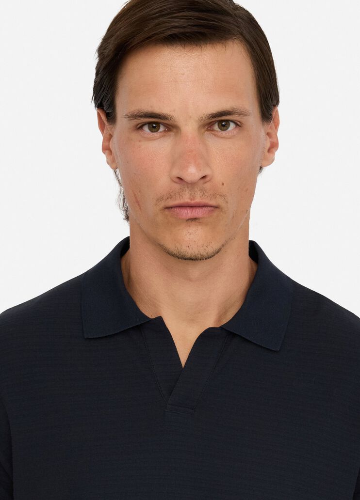 Polo en coton bleu foncé Liu Jo - large image number 2 Polo en coton bleu foncé Liu Jo - large image number 2