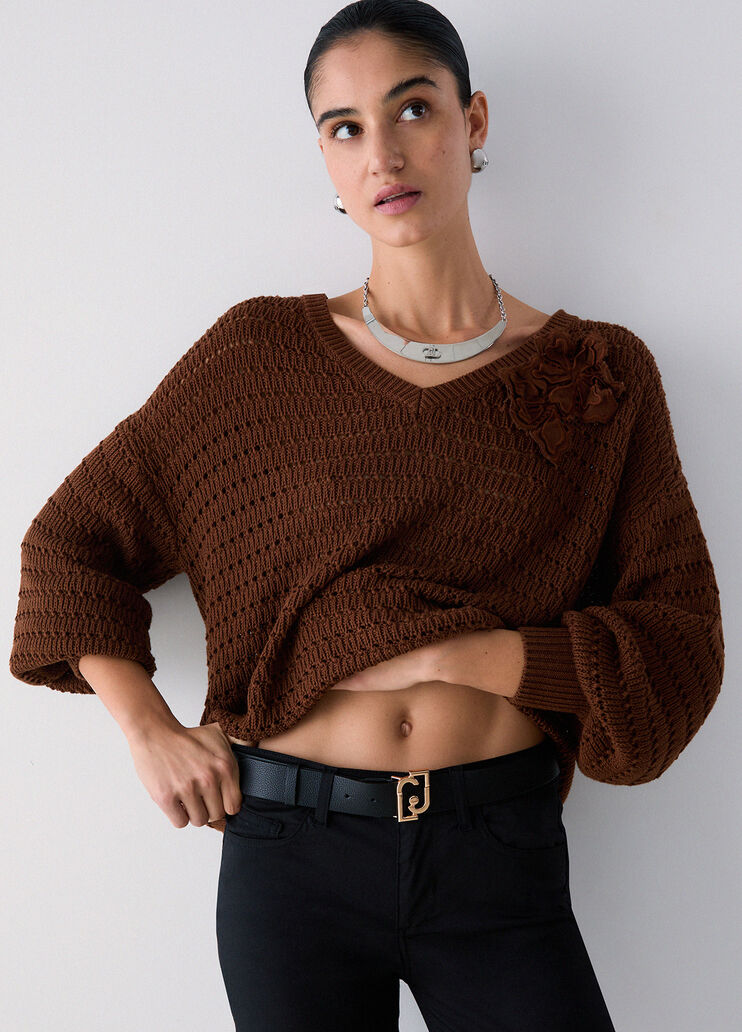 Cintura con logo nero Liu Jo - medium