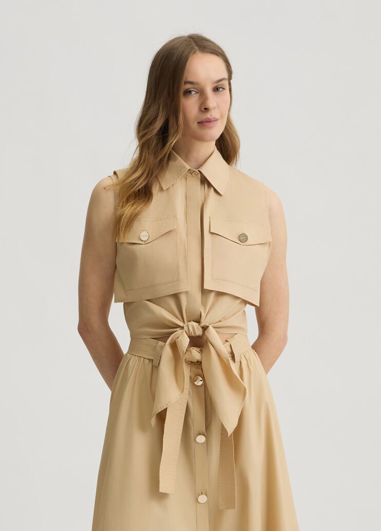 Cotton top light beige Liu Jo - large image number 0 Cotton top light beige Liu Jo - large image number 0