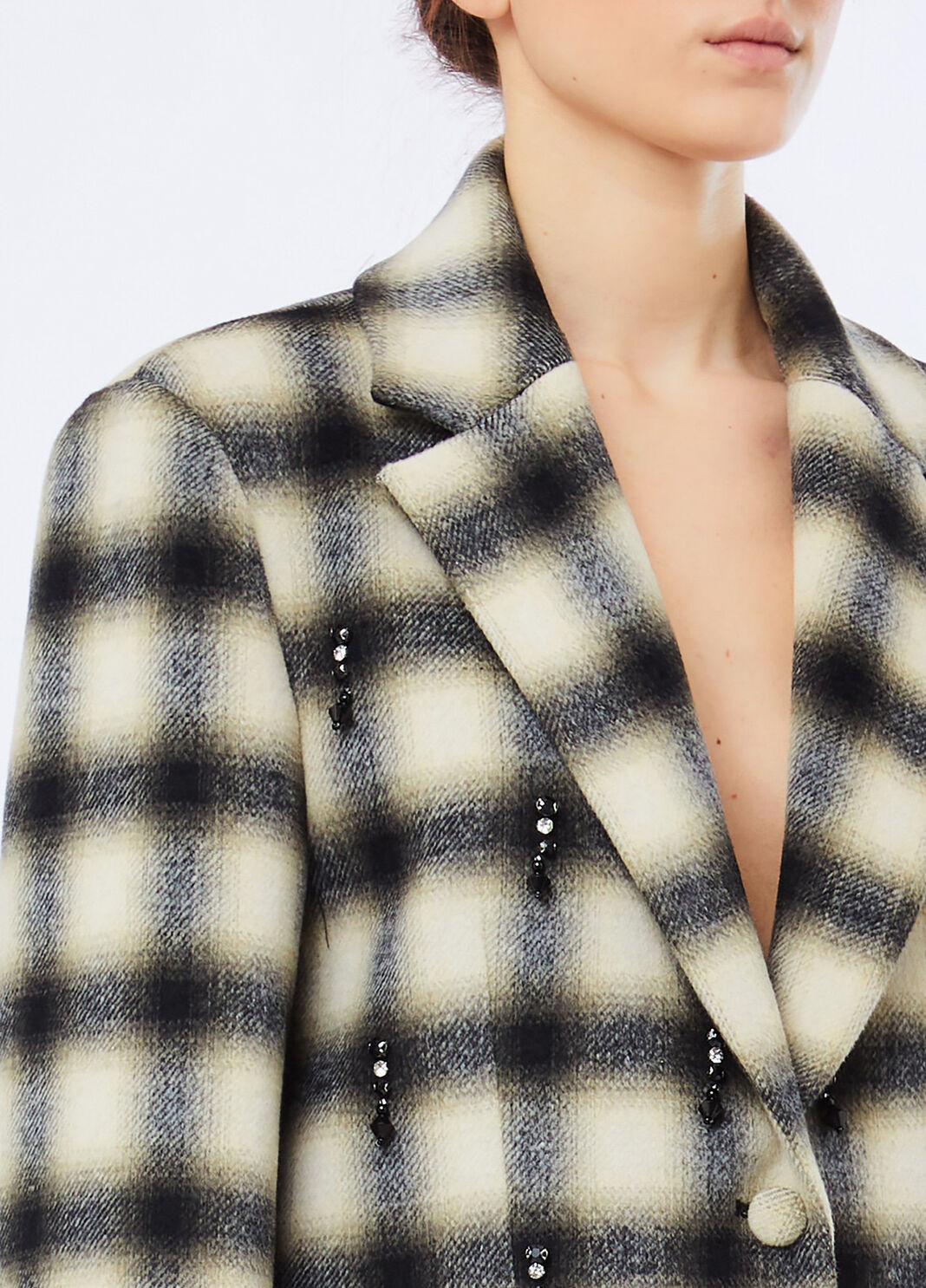 Chequered jacket with bejewelled embroidery check Liu Jo - large image number 2