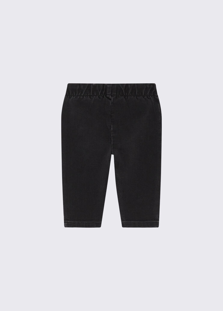 Fleece Denim Pants with Rhinestones black denim Liu Jo - medium