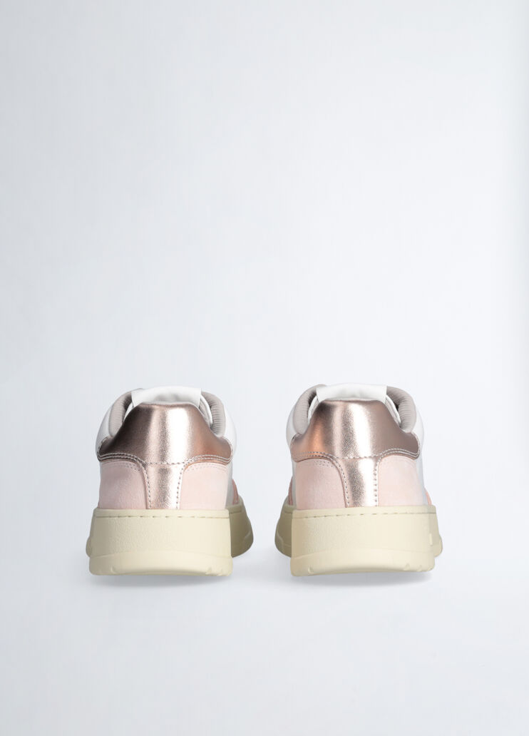 Suede and leather sneakers pink/beige Liu Jo - large image number 5 Suede and leather sneakers pink/beige Liu Jo - large image number 5