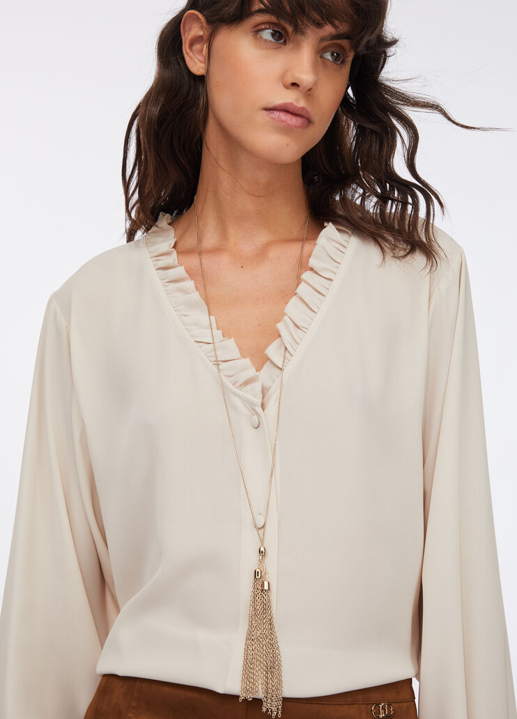 Liu Jo Better shirt with necklace ivory Liu Jo - large image number 2 Liu Jo Better shirt with necklace ivory Liu Jo - large image number 2