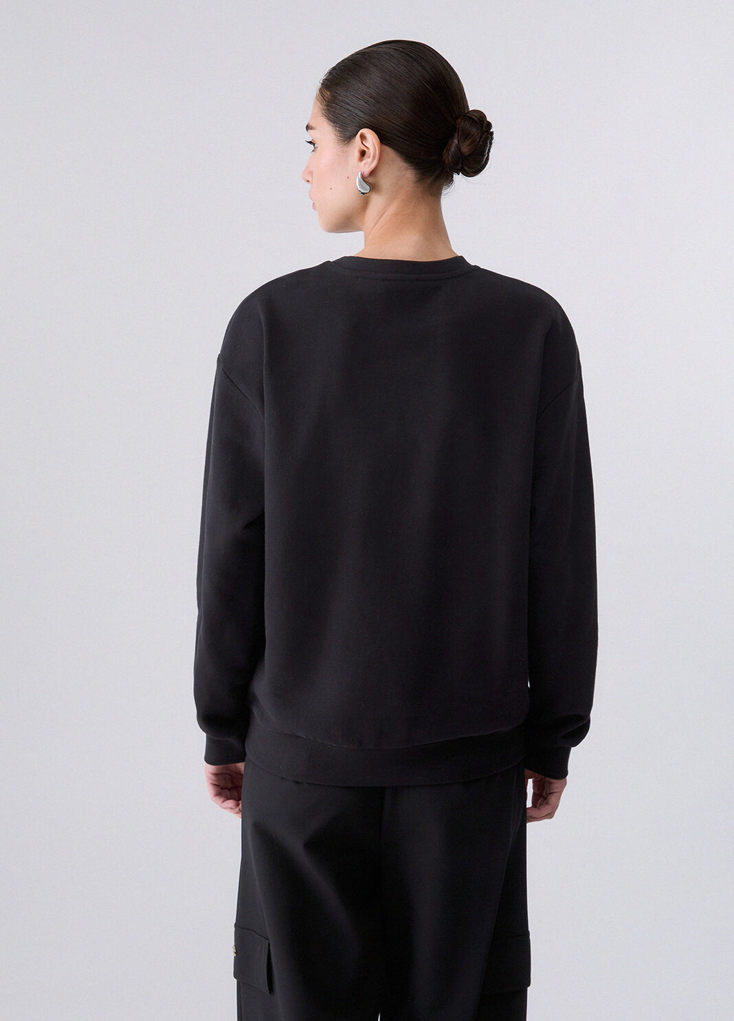 Sweatshirt mit Applikationen Schmuck Schwarz/Ranke Liu Jo - large image number 1