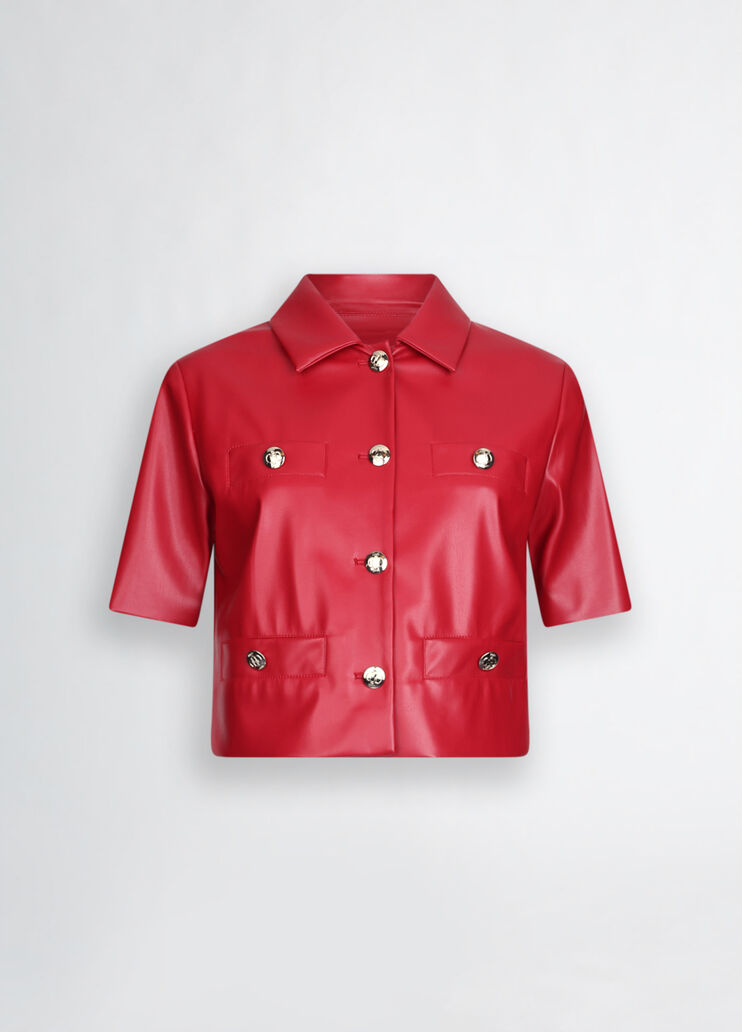 Red coated fabric jacket red Liu Jo - large image number 6 Red coated fabric jacket red Liu Jo - large image number 6