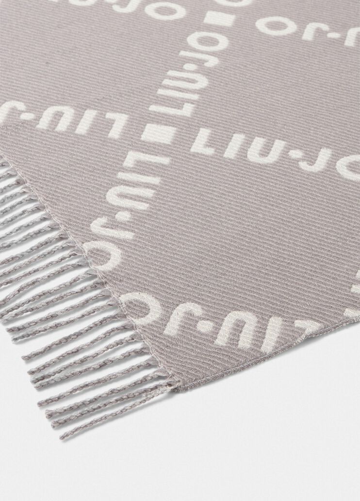 Jacquard shawl grey Liu Jo - large image number 4 Jacquard shawl grey Liu Jo - large image number 4