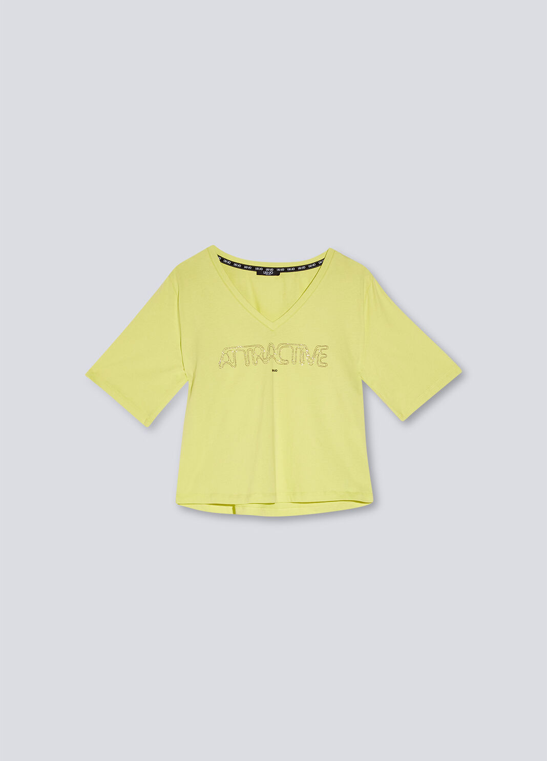 T-shirt with appliqu&eacute;s yellow Liu Jo - large image number 4