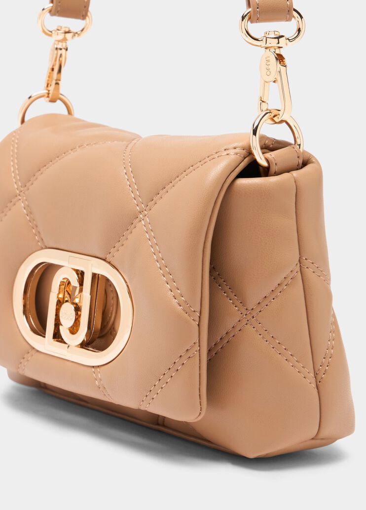 Kleine Tasche LaPuffy in Matelass&eacute;-Optik Camel Liu Jo - medium