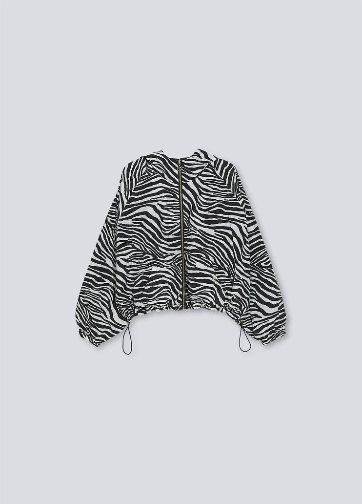 Hooded, eco-friendly gilet black/white zebra Liu Jo - large image number 4 Hooded, eco-friendly gilet black/white zebra Liu Jo - large image number 4
