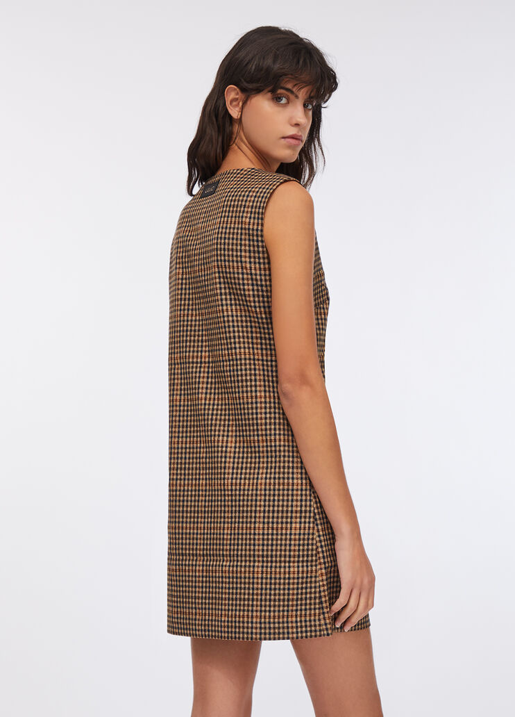 Short chequered dress beige Liu Jo - large image number 1
