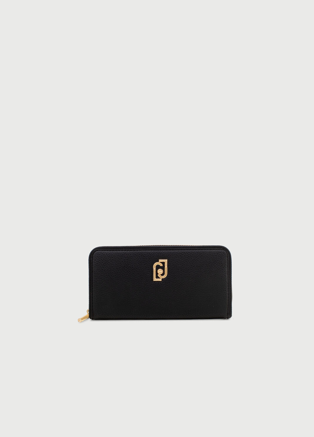 Large wallet with logo Black Liu Jo - large image number 0
