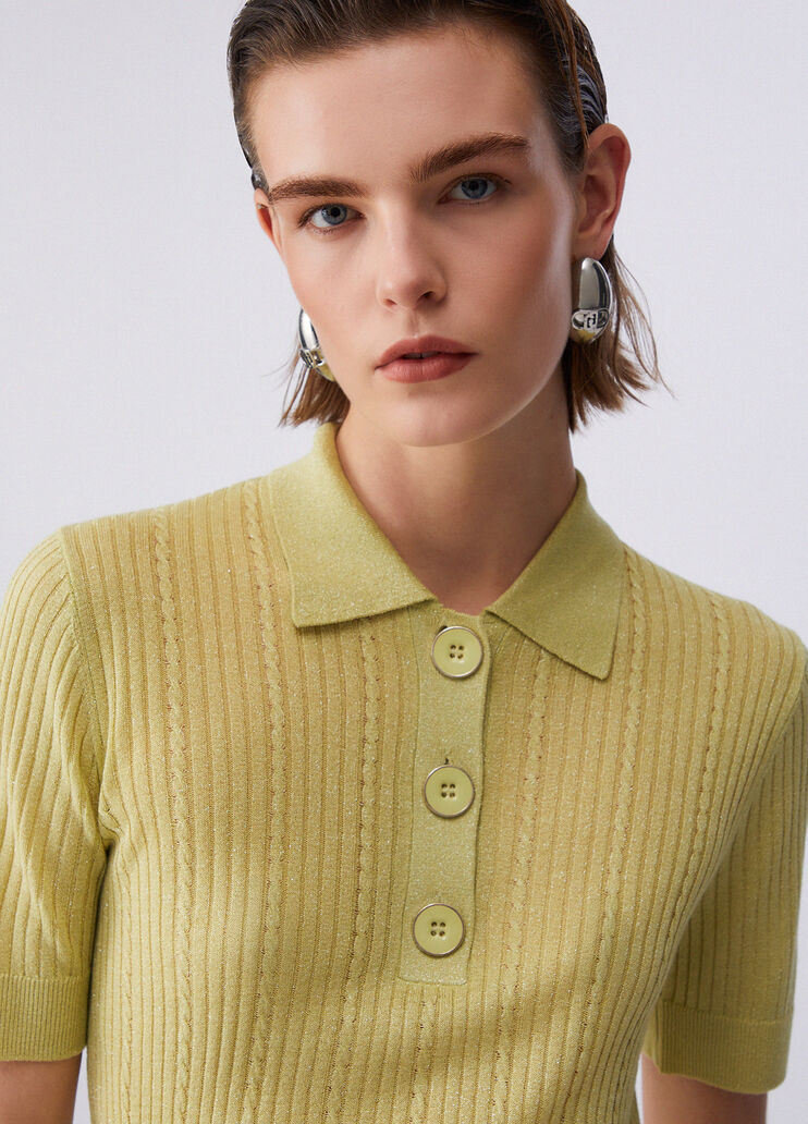 Polo de punto amarillo Liu Jo - large image number 4