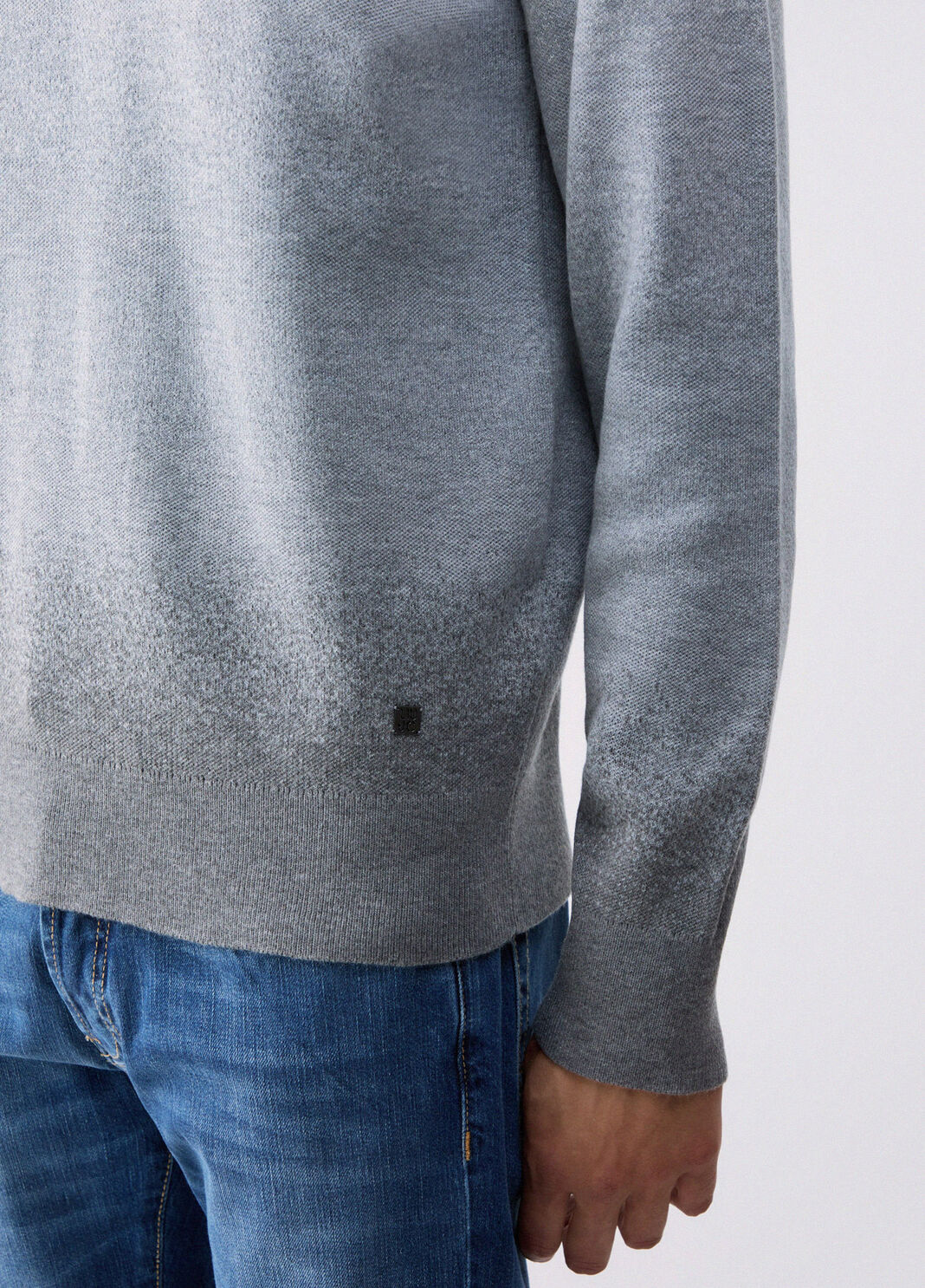 Degrad&eacute; Wool Blend Sweater grey m&eacute;lange Liu Jo - large image number 4