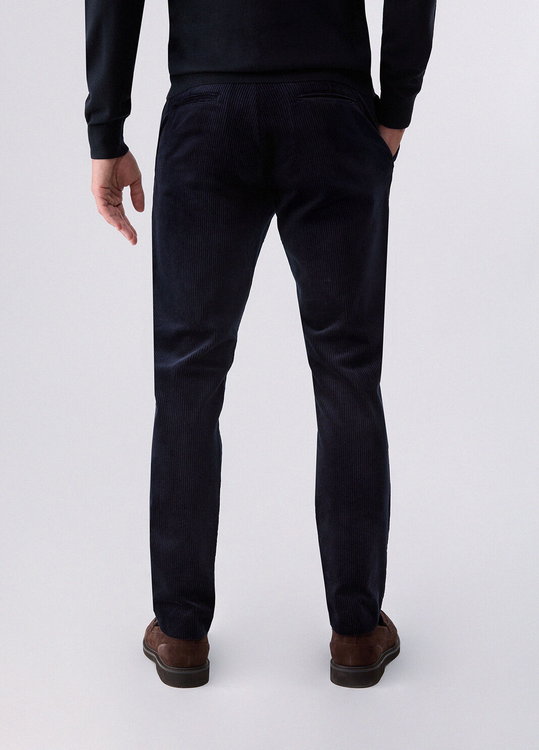 Slim fit velvet trousers dark blue Liu Jo - large image number 1