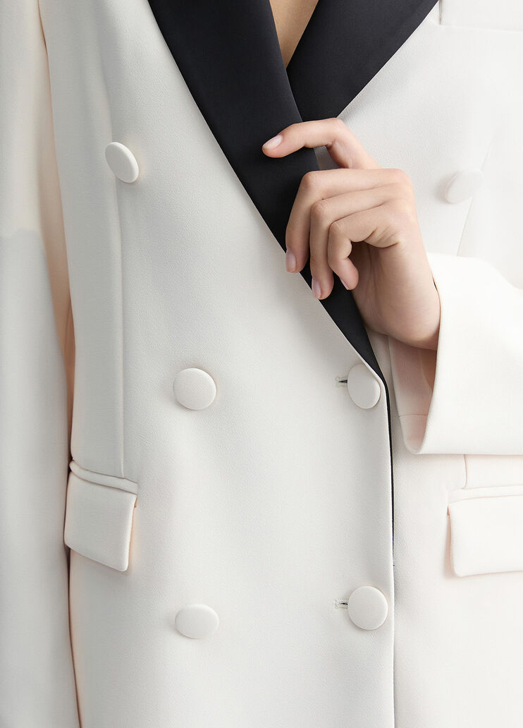 White double-breasted jacket champagne Liu Jo - large image number 4 White double-breasted jacket champagne Liu Jo - large image number 4