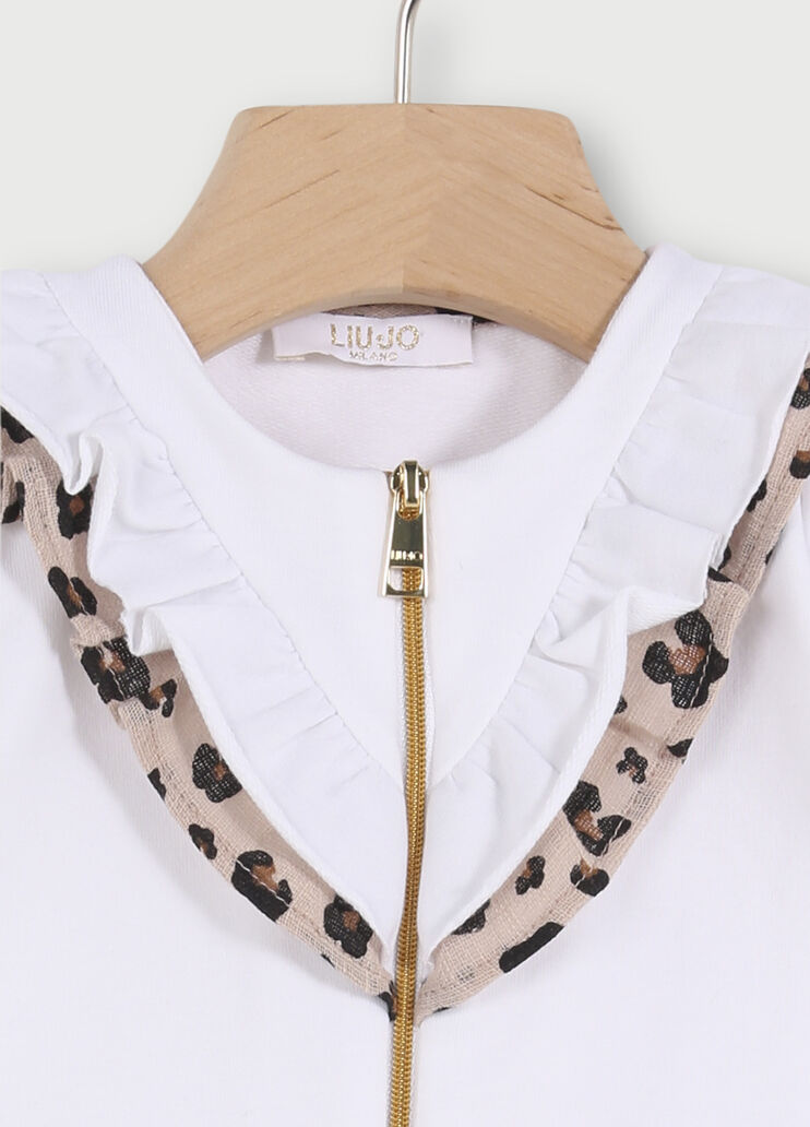 Felpa neonata con volants Bianco Liu Jo - large image number 2