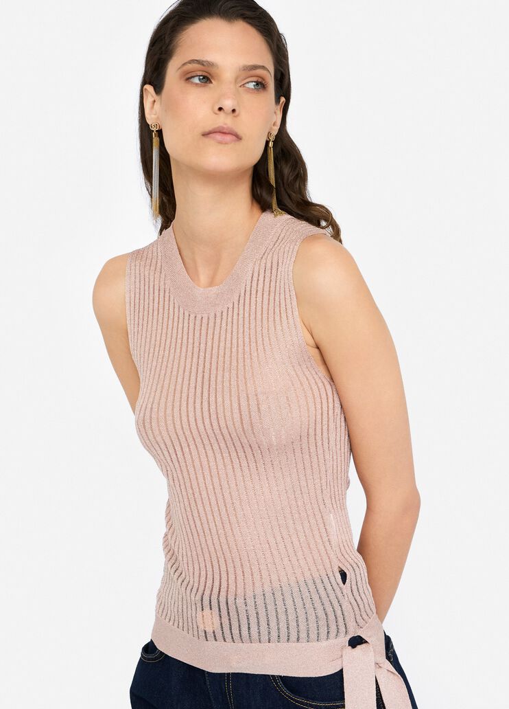 Lurex® knit top light powder pink Liu Jo - medium Lurex® knit top light powder pink Liu Jo - medium