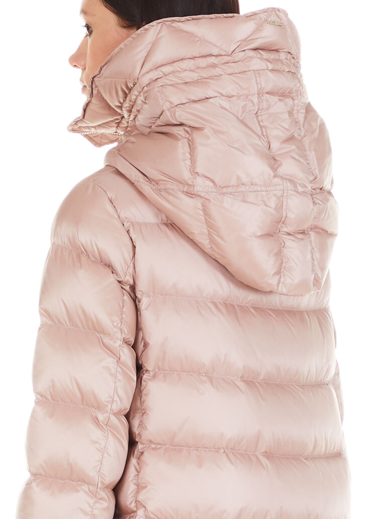 Long slim fit down jacket powder pink Liu Jo - large image number 2