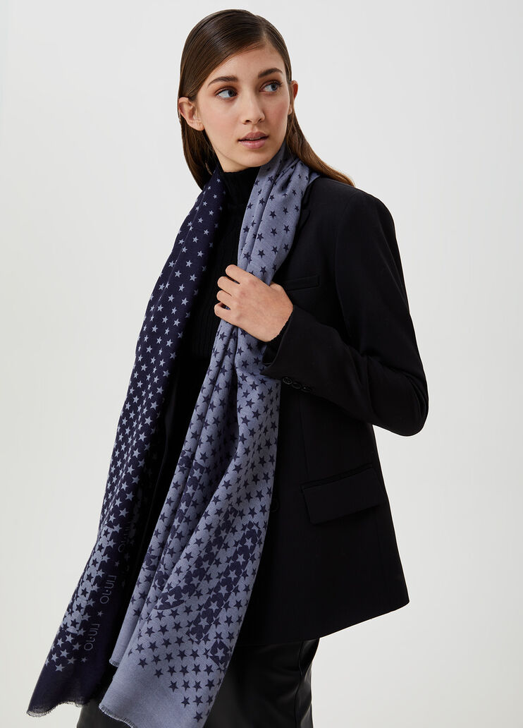 Foulard with stars Dark Blue Liu Jo - large image number 1 Foulard with stars Dark Blue Liu Jo - large image number 1