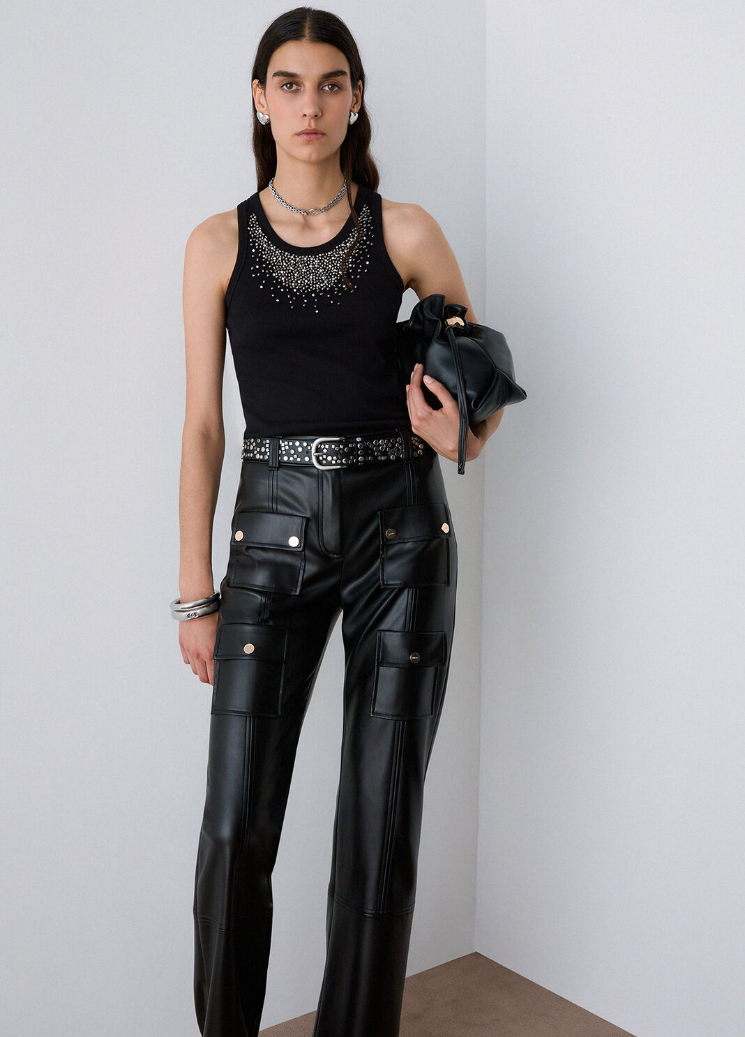 Coated Fabric Trousers black Liu Jo - large image number 3