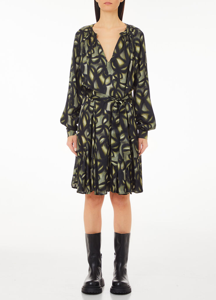 Printed satin dress green Liu Jo - medium Printed satin dress green Liu Jo - medium