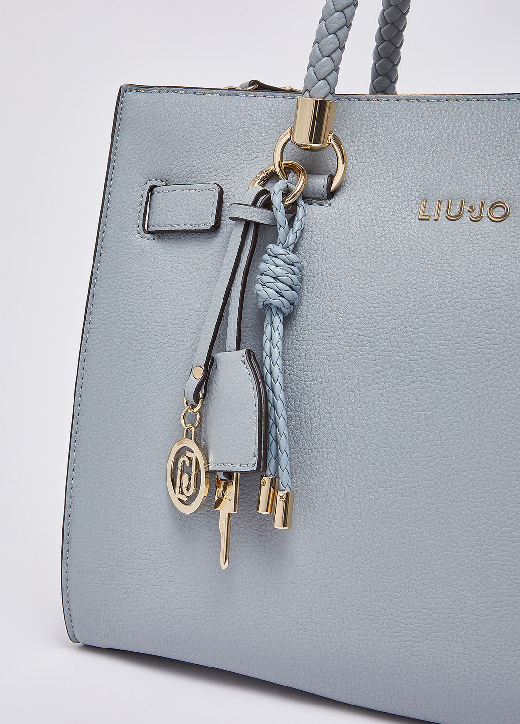 Sacoche format moyen avec charms bleu clair Liu Jo - large image number 4