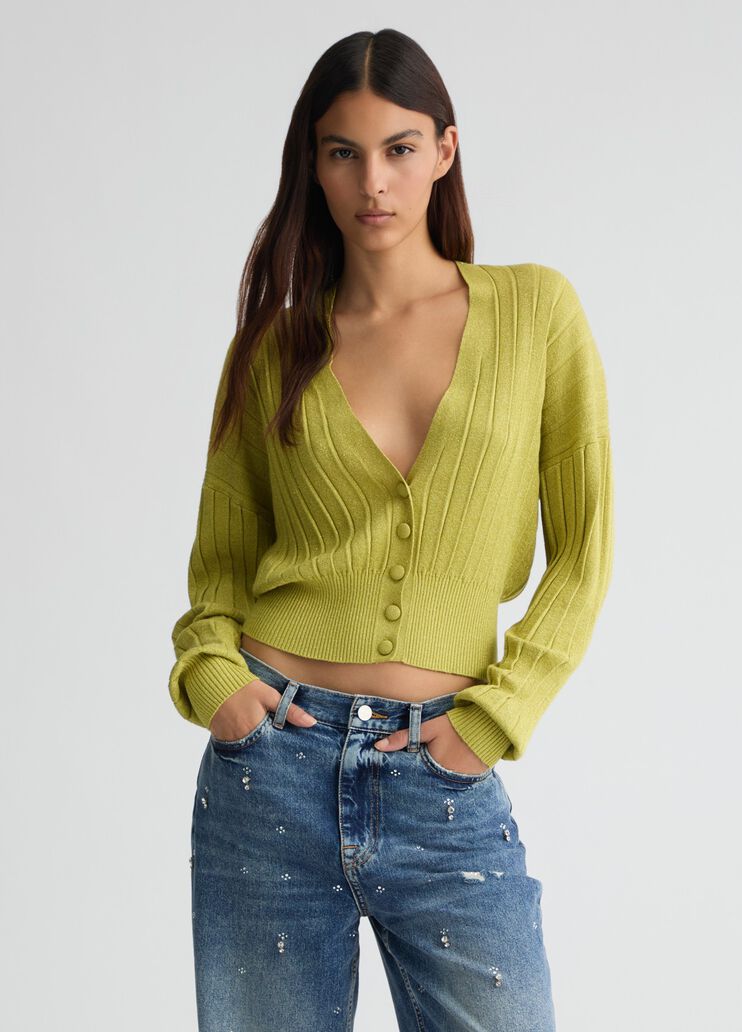 Lurex® cardigan  avocado Liu Jo - medium Lurex® cardigan  avocado Liu Jo - medium
