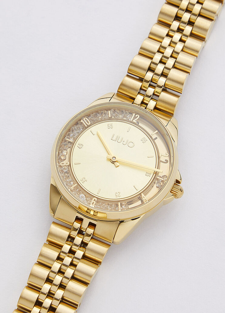 Orologio in acciaio con brill color oro Liu Jo - medium
