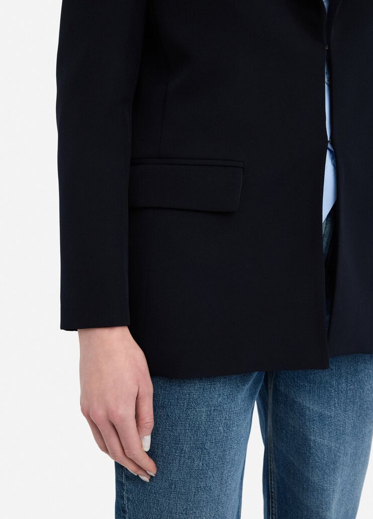 Long jacket with bejewelled embroidery navy blue Liu Jo - large image number 3 Long jacket with bejewelled embroidery navy blue Liu Jo - large image number 3