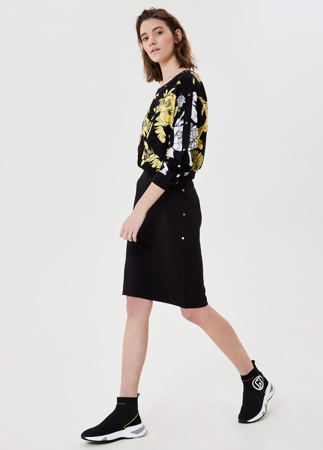 Sweatshirt with print Black/yellow Liu Jo - large image number 3