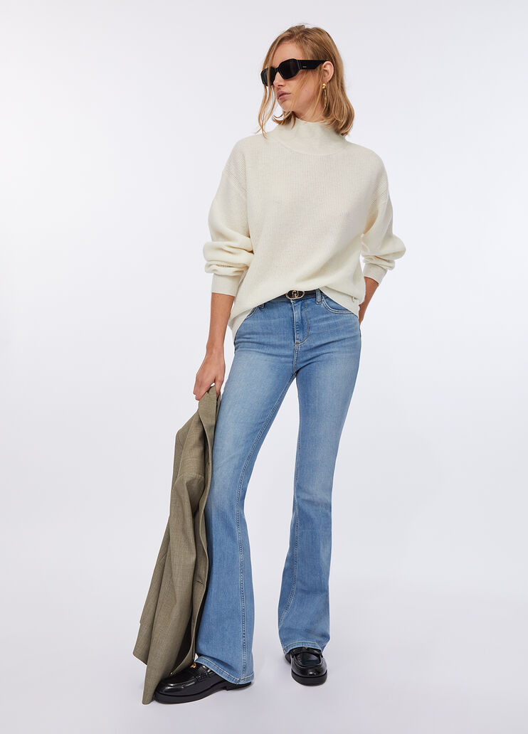 Wool and cashmere sweater white Liu Jo - large image number 5 Wool and cashmere sweater white Liu Jo - large image number 5