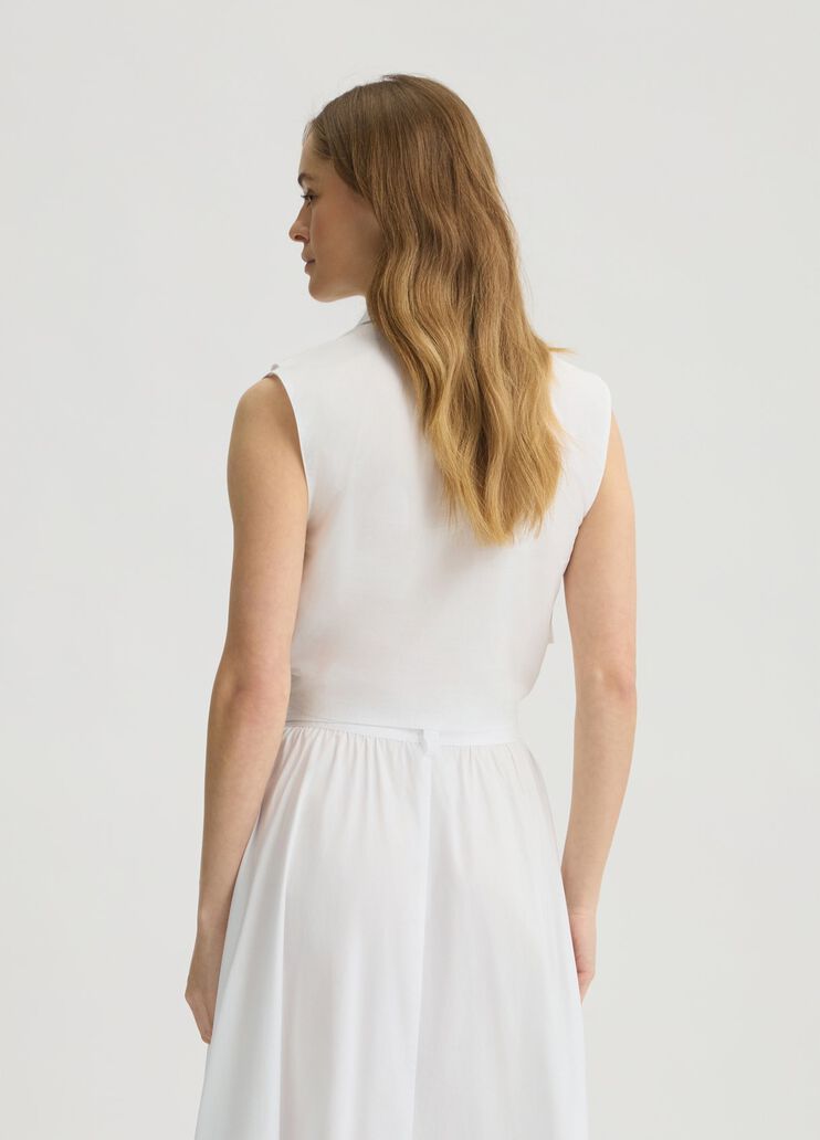 Cropped white shirt with knot white Liu Jo - large image number 1 Cropped white shirt with knot white Liu Jo - large image number 1