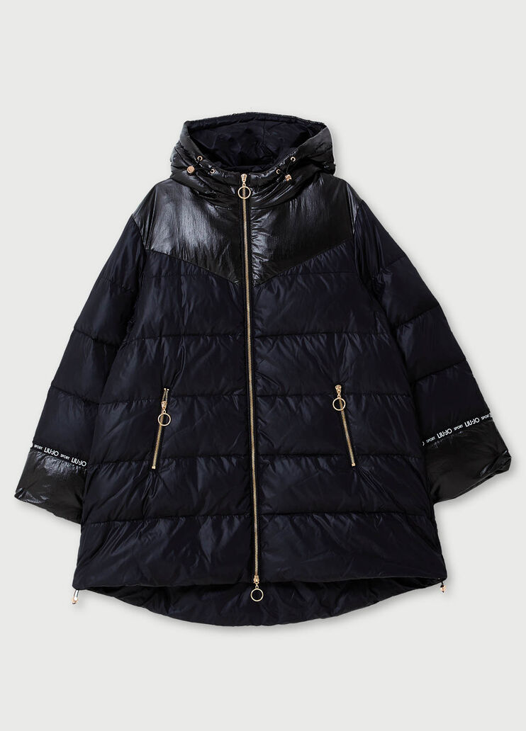 Hooded down jacket Black Liu Jo - large image number 4