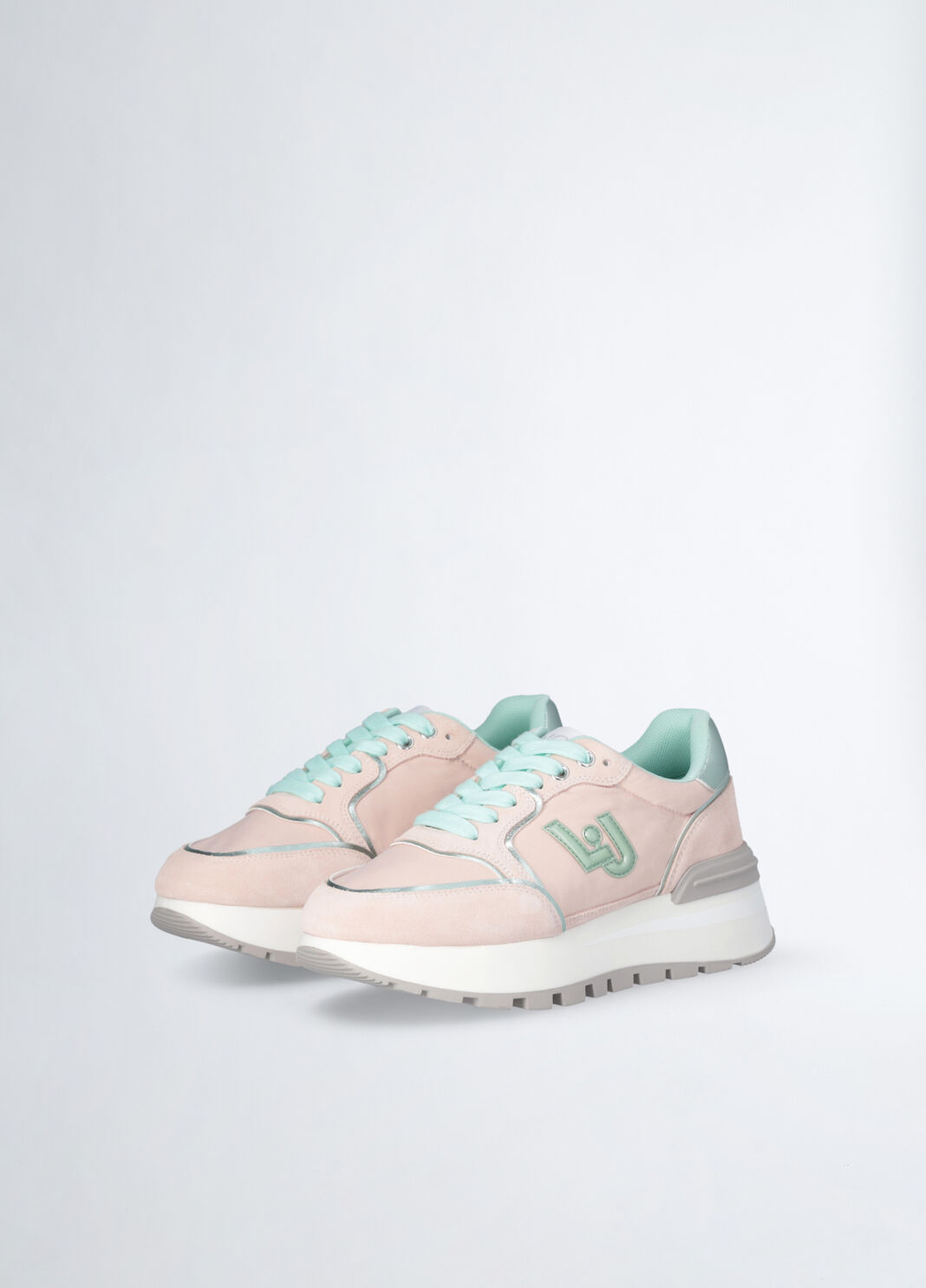 Platform sneakers in suede and nylon pink Liu Jo - large image number 8