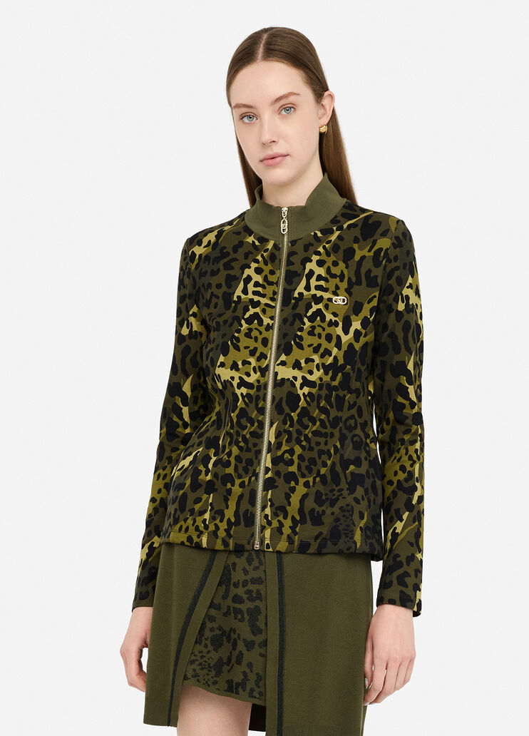 Liu Jo Better sweatshirt green animalier Liu Jo - medium Liu Jo Better sweatshirt green animalier Liu Jo - medium