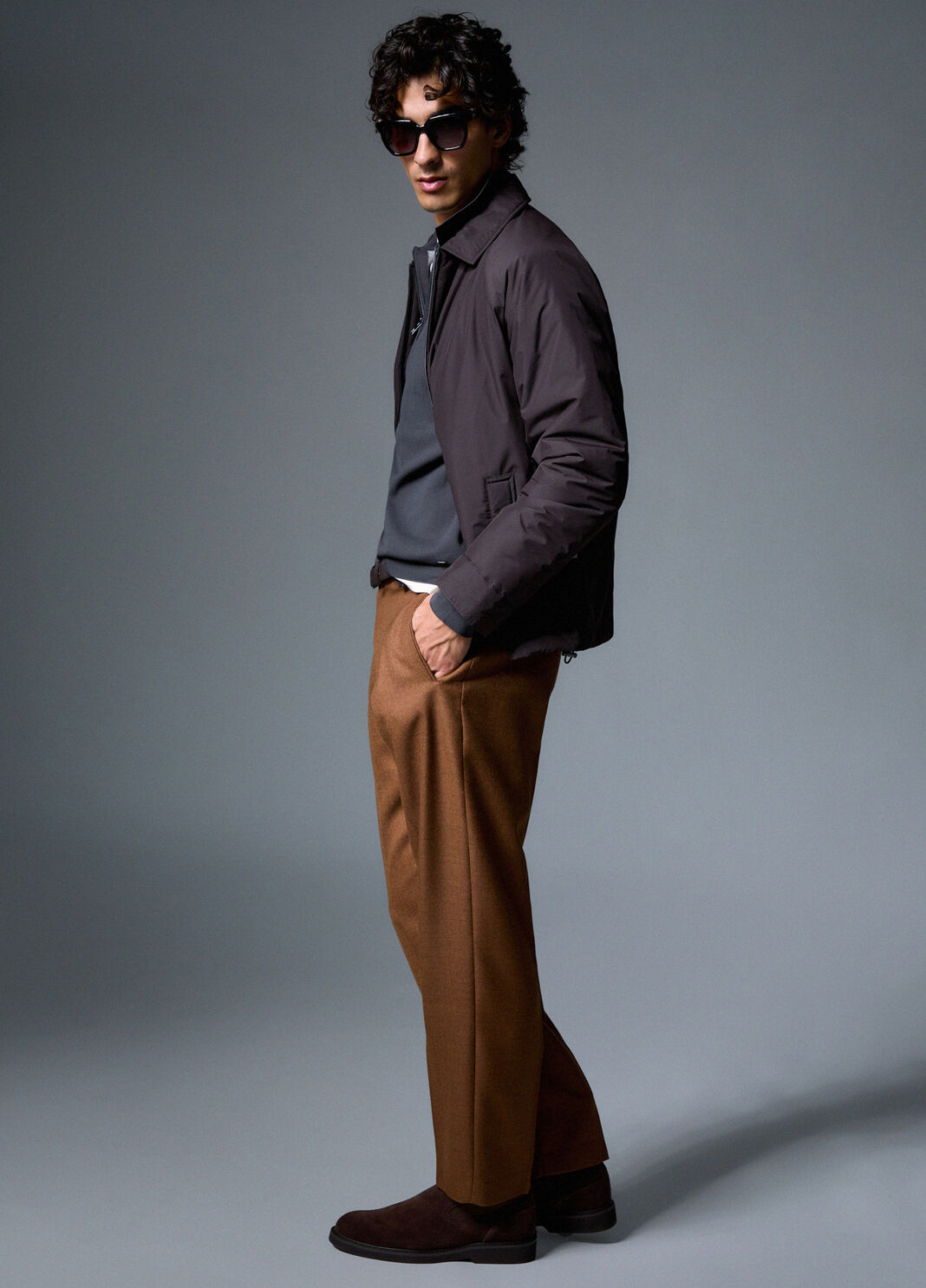 Trousers relaxed fit in a wool blend brown Liu Jo - large image number 3