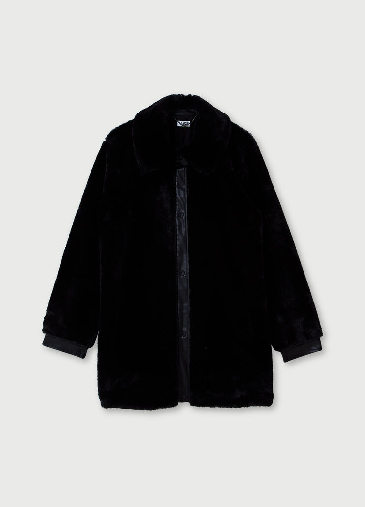 Faux fur winter coat Black Liu Jo - large image number 4 Faux fur winter coat Black Liu Jo - large image number 4