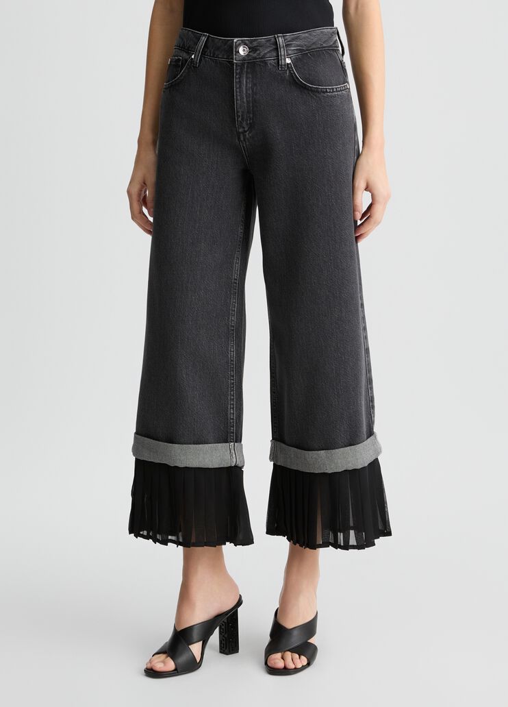 Flare-Jeans mit hohem Bund Denim-Schwarz Liu Jo - large image number 0 Flare-Jeans mit hohem Bund Denim-Schwarz Liu Jo - large image number 0