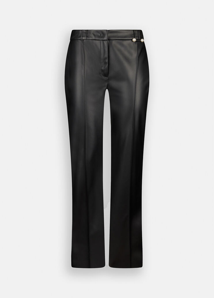 Pantalón acampanado de tejido revestido negro Liu Jo - medium Pantalón acampanado de tejido revestido negro Liu Jo - medium