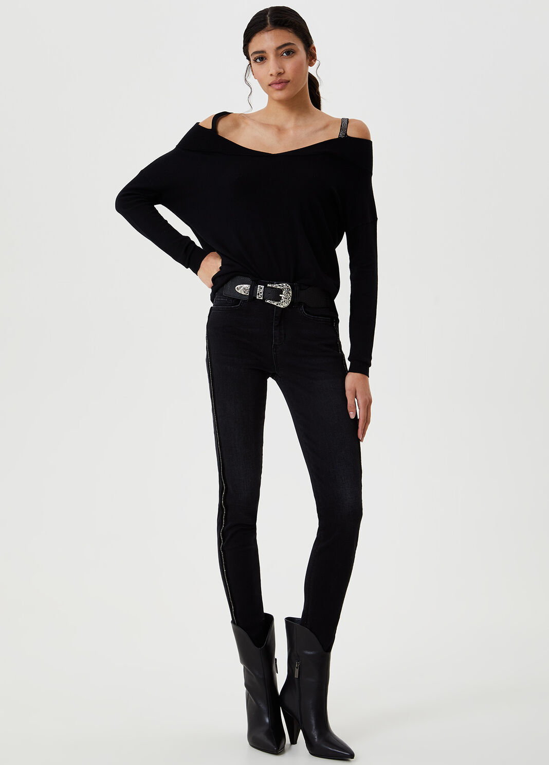 Jumper with Bardot neckline Black Liu Jo - large image number 3